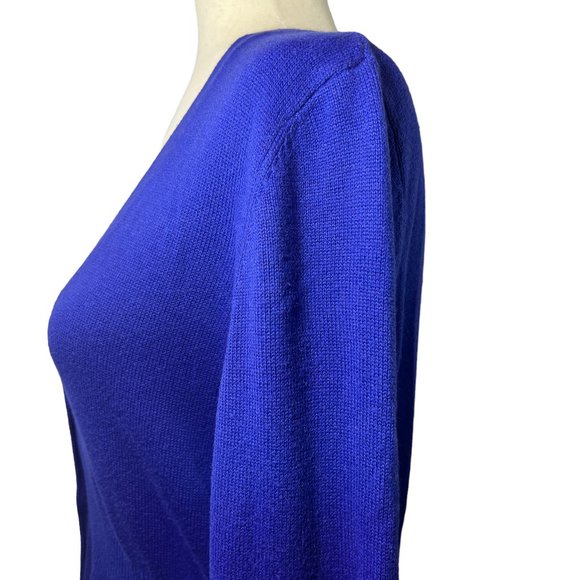 Ann Taylor Purple V-Neck Three-Quarter Sleeve Tailored Cardigan Size Med… - Picture 6 of 7